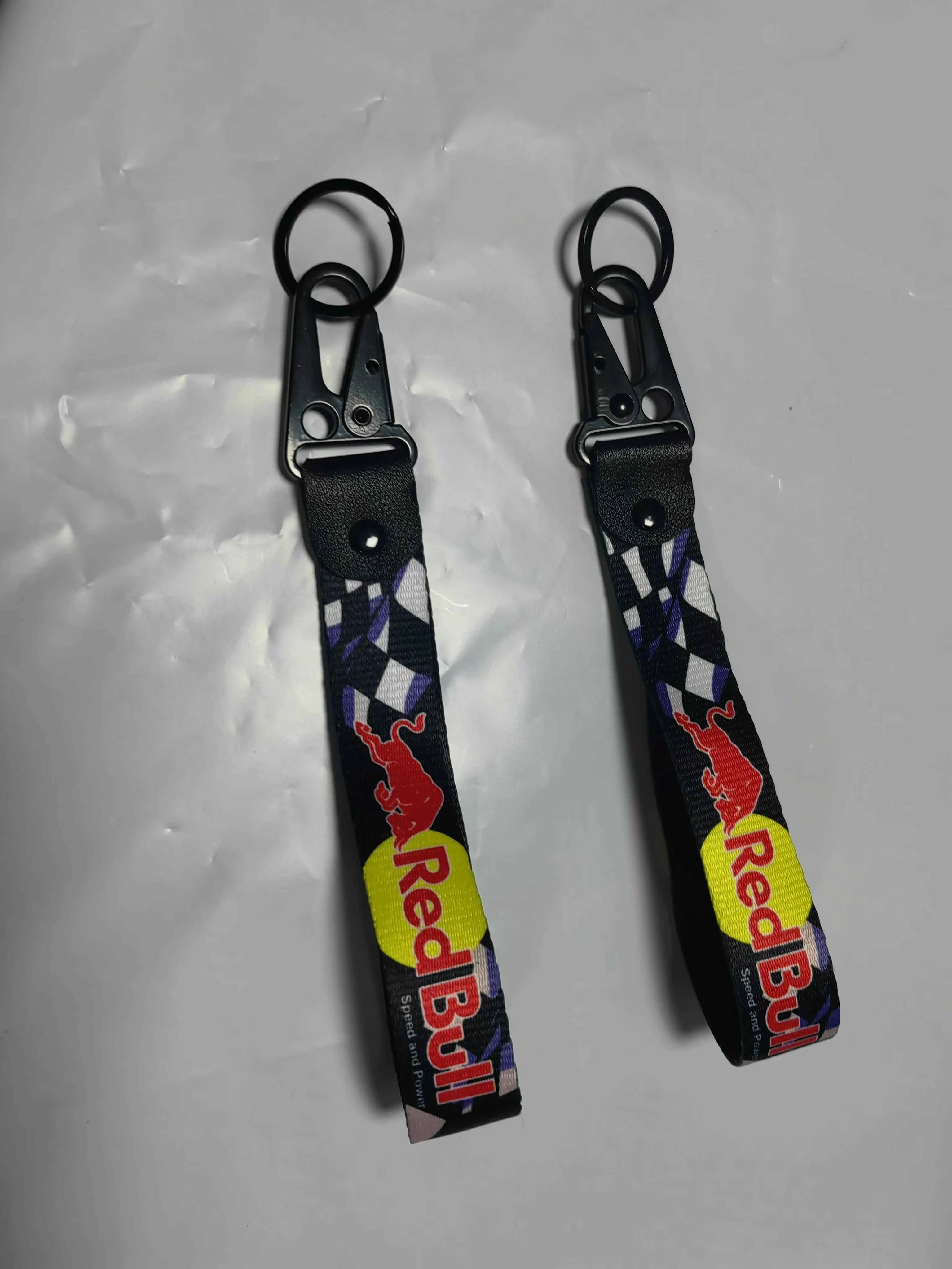 Red Bull Key Tag Racing Car Motorcycle Keychain Ring Car Lanyard Key Strap Car Accessories For Fake Taxi Keychain