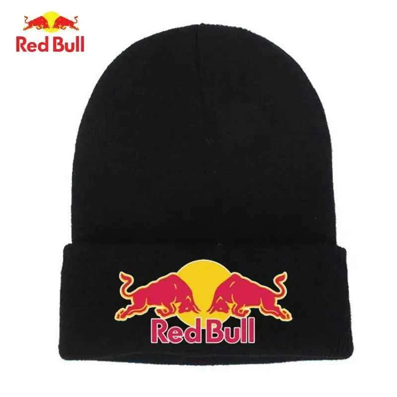 Red Bull Knitted Hat Soft and Warm for Men and Women Autumn and Winter Warm Casual Hat Crochet Embroidered Hat