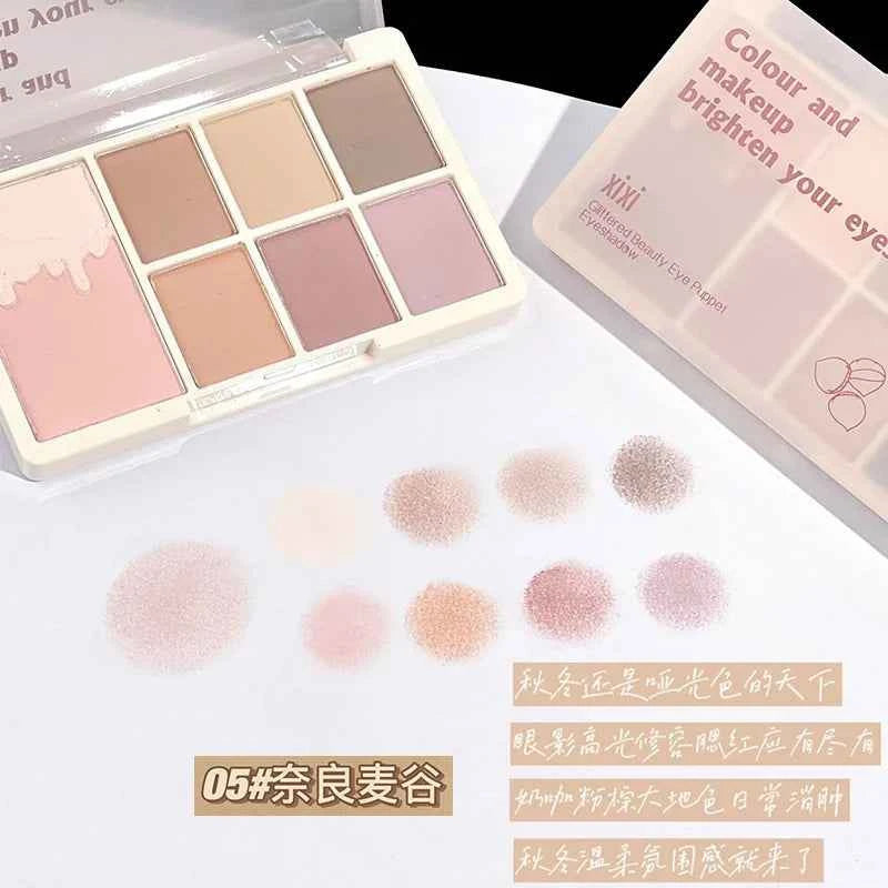 Glitter 7 Colors Eyeshadow Palette Matte Shimmer Soft Touch Long Lasting Waterproof Pigmented Brighten Eyes Makeup Cosmetics