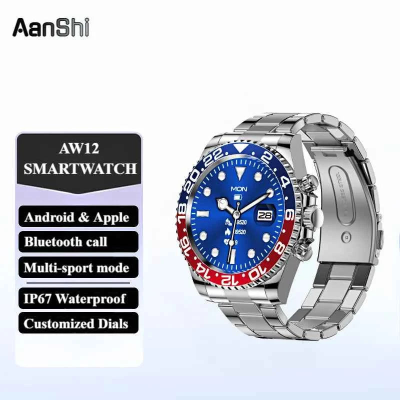 Business Smartwatch Luxury Design Fitness Tracker Bluetooth Call Heart Rate Sleep Monitor Smart Watch for Android iOS