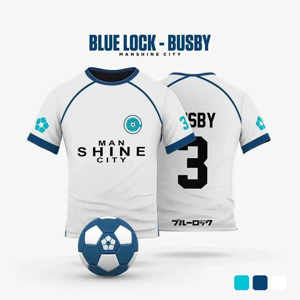 Blue Lock Manshine City White Cartoon Anime Cosplay Men Jersey Summer Short Sleeve Children Tee Tops 2025 Fashion Women T-shirt