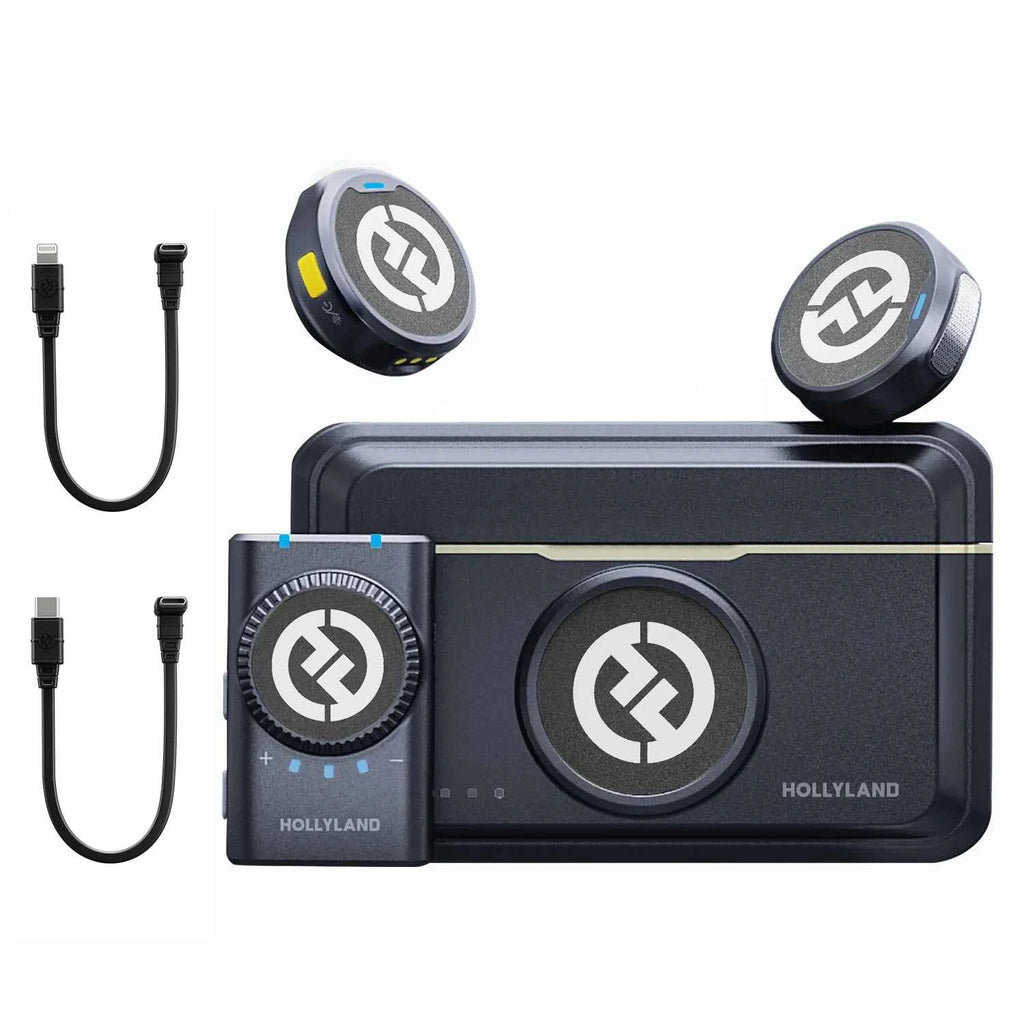 Hollyland LARK M2 Wireless Lavalier Microphone 48KHz 24Bit 300m Range 10H Worktime Wireless Microphone for Photography Vlog Live