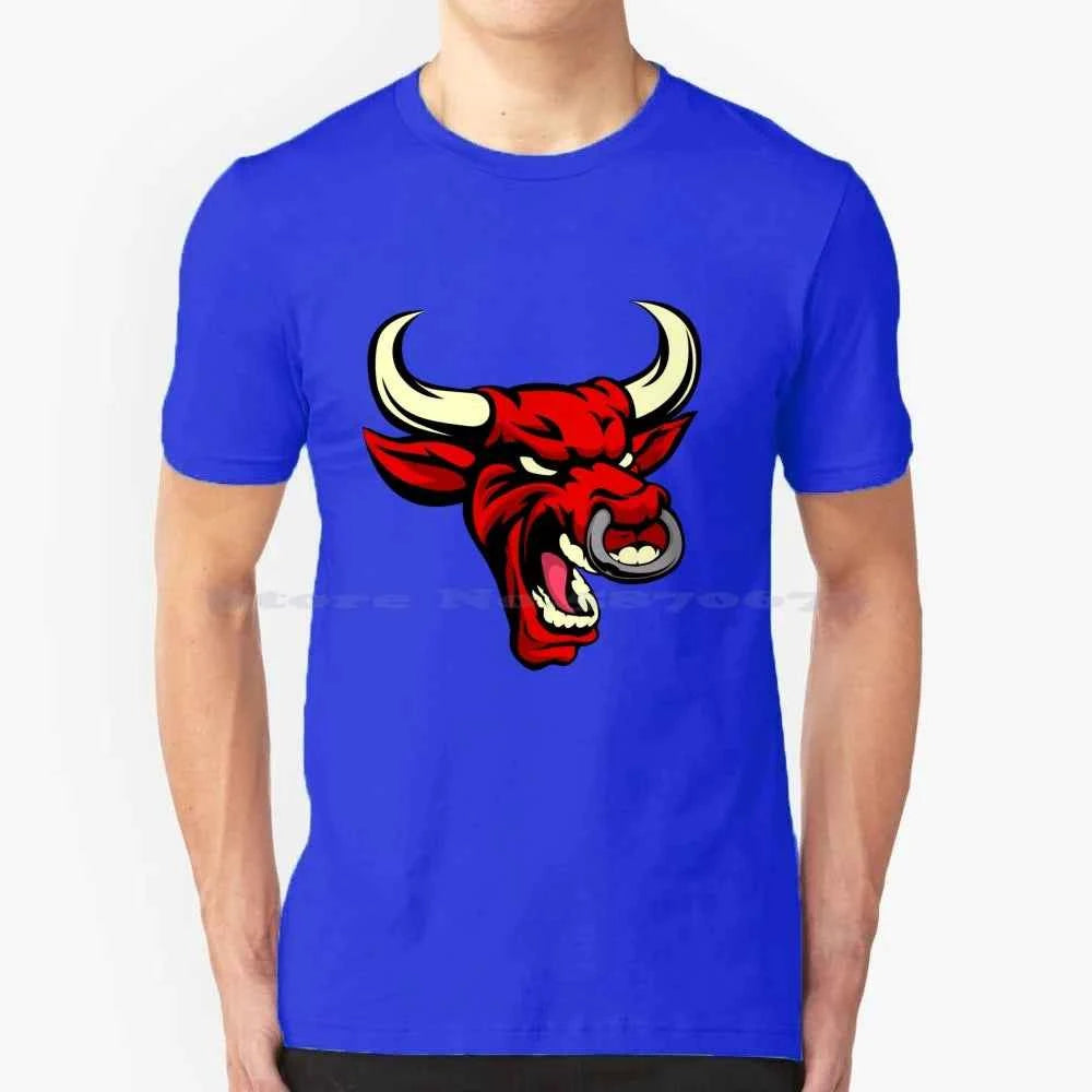 Red-Bull 100% Pure Cotton Hoodie Tshirt Fierce Bull Trendy Modern Red Color Red Colour Bull Strong Strength Ferocious Vector
