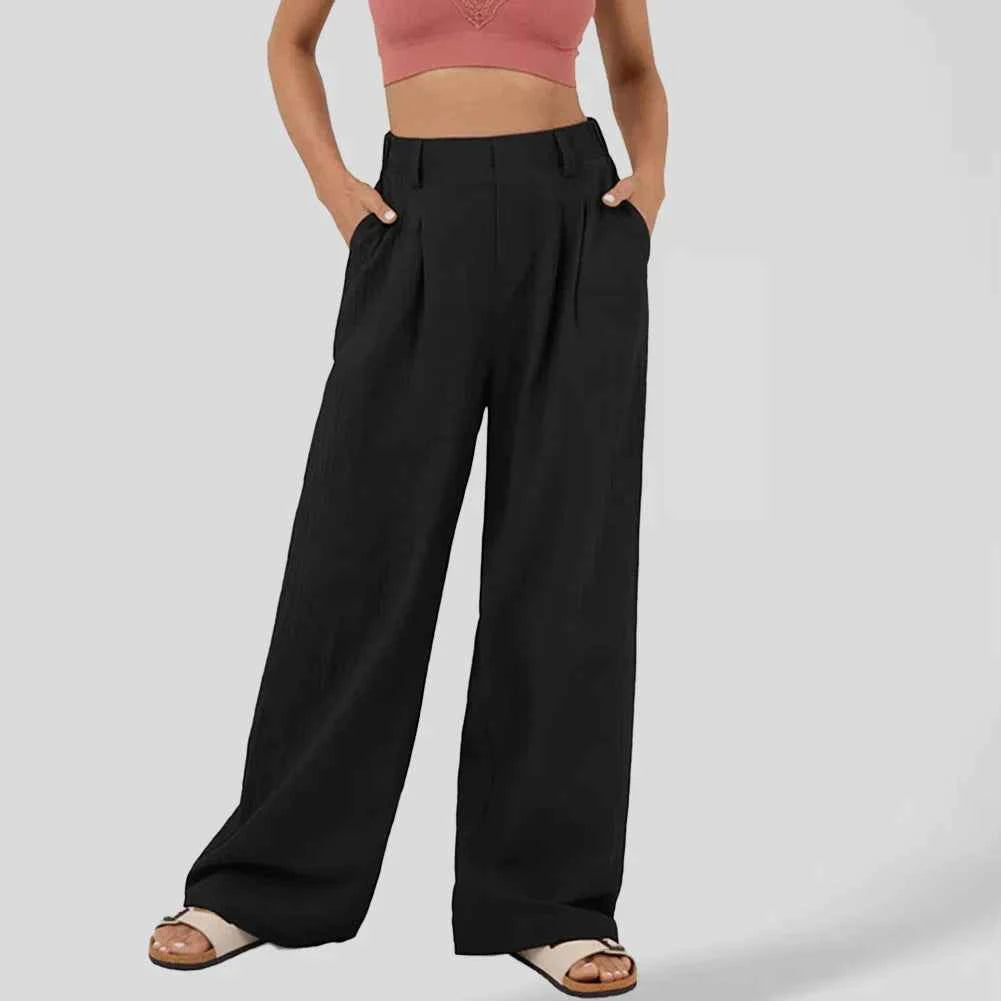 Pantalon Large Élégant Femme Bureau
