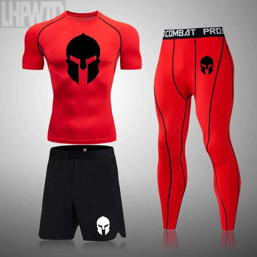 New Rashguard Men's Sports Running T Shirt Men's Spartan Gym Fitness MMA Training Shirts Sportswear Top Soccer Jerseys