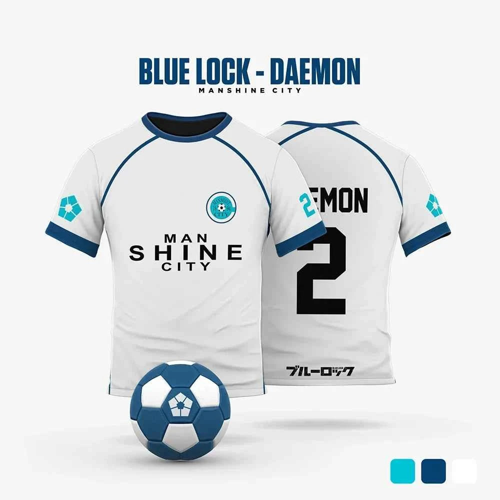 Blue Lock Manshine City White Cartoon Anime Cosplay Men Jersey Summer Short Sleeve Children Tee Tops 2025 Fashion Women T-shirt