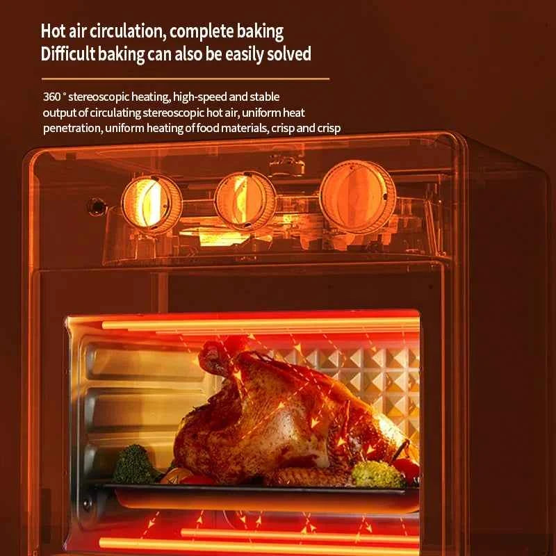 13L Air Fryers 26L Large Capacity Electric Fryer Oven Oilless Cooker Visible Window Household Kitchen Deep Fryer without Oil