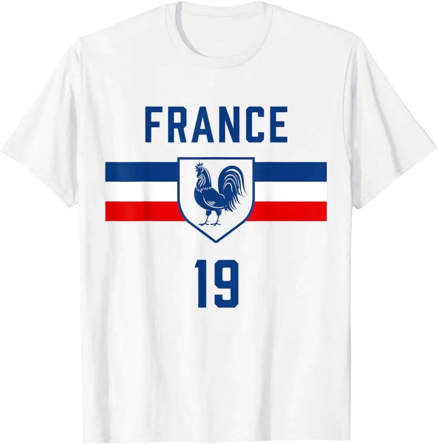 National France Flag Cock French Football Soccer Team T-Shirt Casual Cotton Daily Four Seasons Tees Oversized T Shirt