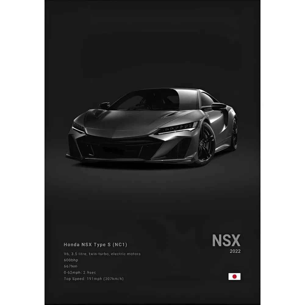 F-Ferrari Black Car Famous F40 ENZO SF90 F12 Poster Sticky Wall Art Printing Waterproof Home Living Bed Room Bar Aesthetic Decor