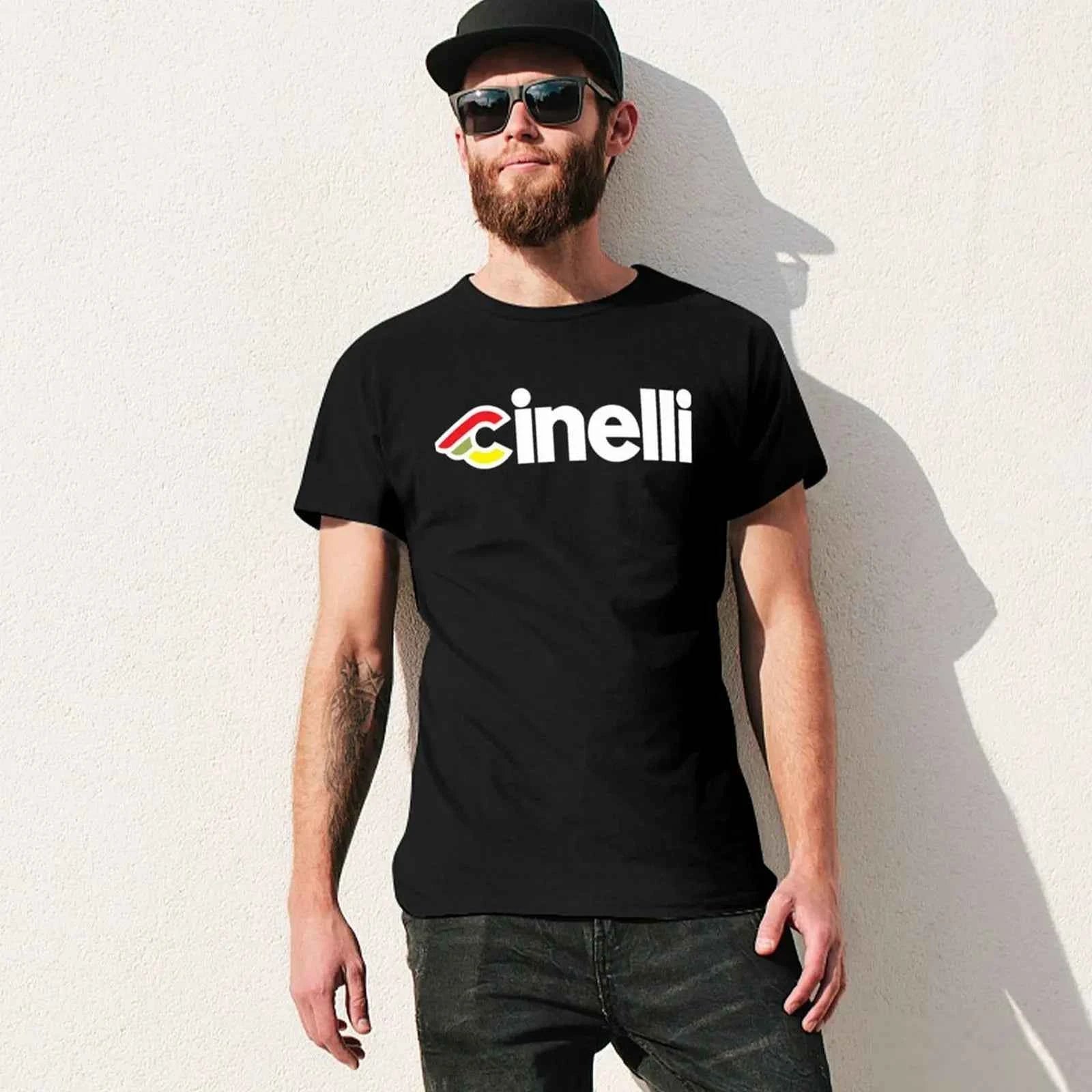Cinelli Bikes Bicycle Logo T-Shirt vintage sublime basketball graphic tees plus size men clothing
