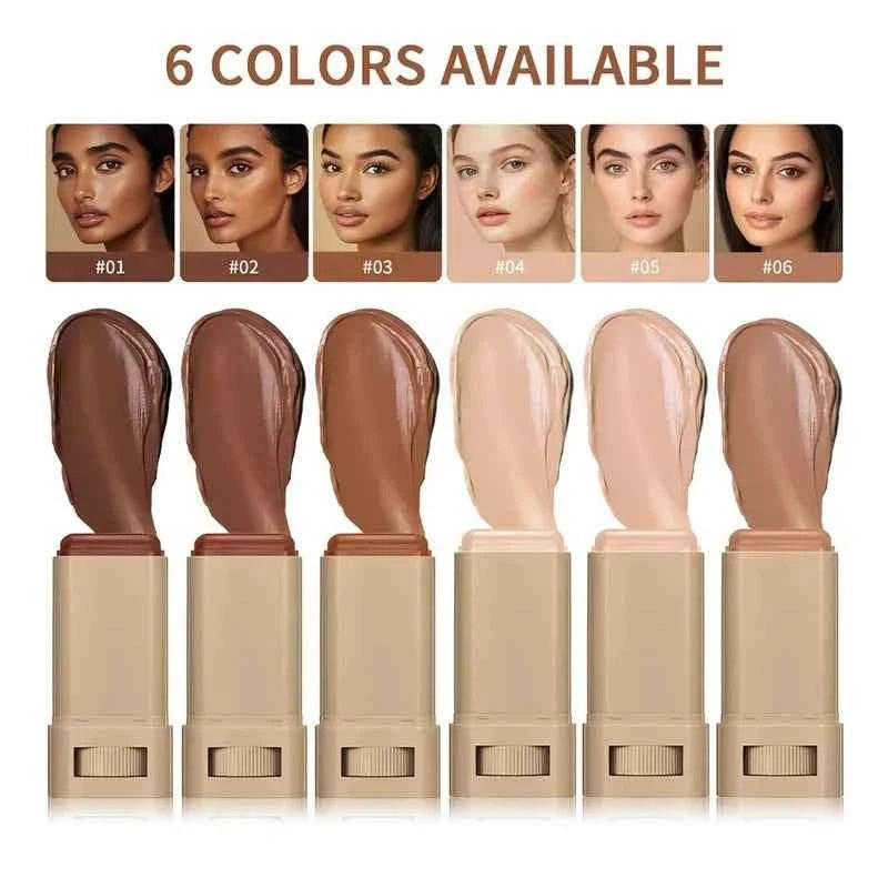 Foundation Stick Balm Skin Bronze Tint Eraser Foundation Stick Smooth Plumper Long-lasting Flawless Makeup Face Beauty Cosmetics
