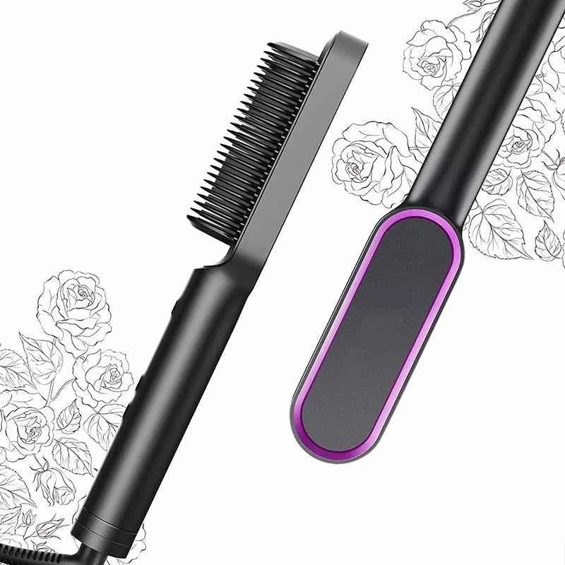 Brosse lissante électrique professionnelle avec chauffage rapide en céramique - Elegance_empire-shop