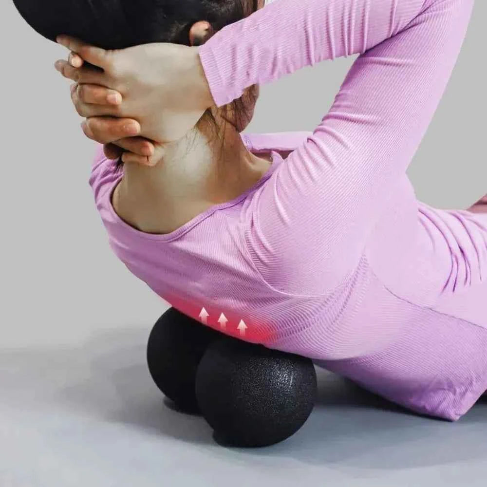 1PC Fascia Ball Double Ball Muscle Foot Relaxation Yoga Fitness Ball Massage Neck Rehabilitation
