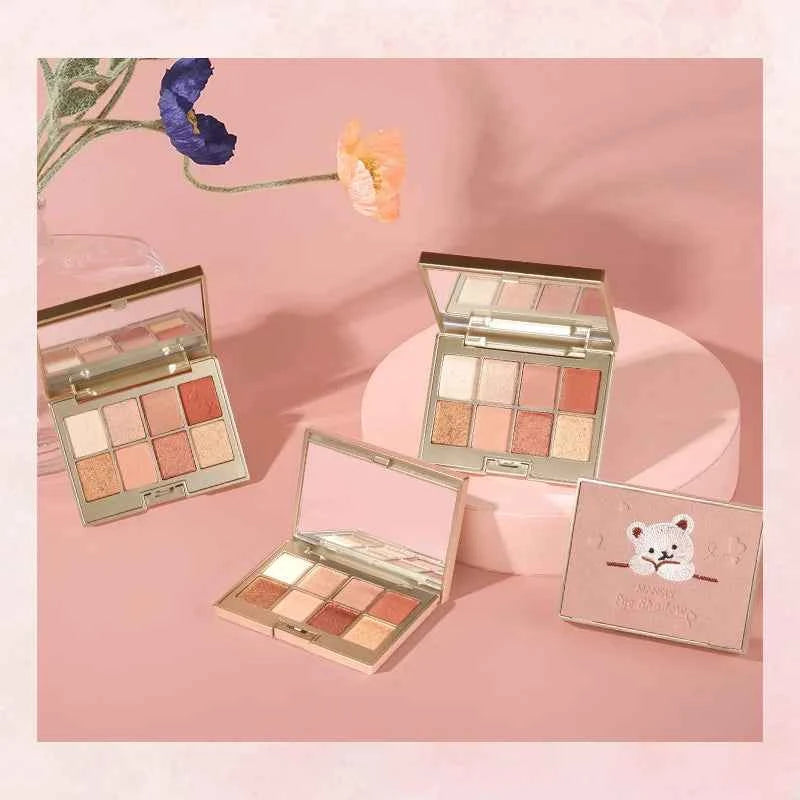 8Pcs/set Oriental Beauty Makeup Cosmetics Air Cushion Finishing Powder Face Powder Pearly Lustre Eye Shadow Valentines Gift