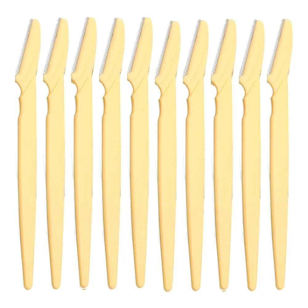 10Pcs Professional Trimmer Safe Blade Shaping Knife Eyebrow Blades Face Hair Removal Scraper Shaver Makeup Tool Beauty Cosmetics