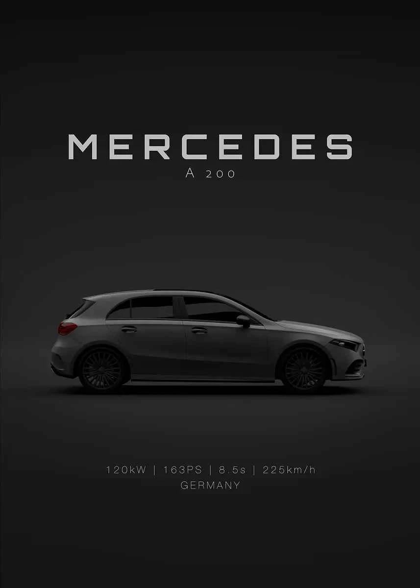 Black Famous Car M-Mercedes-B-Benz-AMG GT G 63 E 350 Poster Print Canvas Painting Home Living Room Wall Art Garage Club Decor