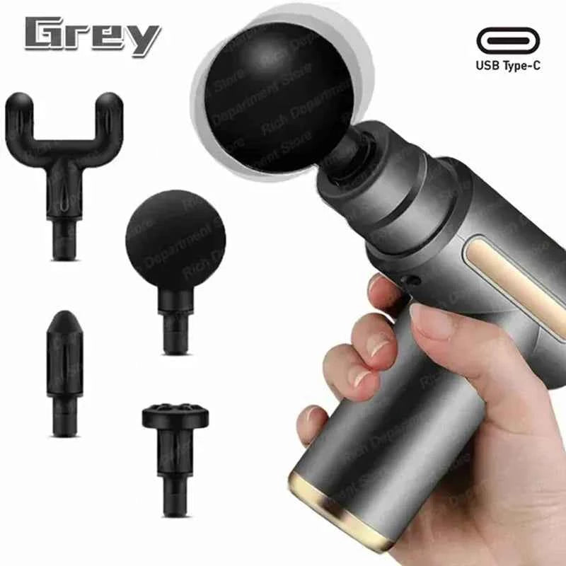 Pistolet de massage USB pour relaxation musculaire - Machine à vibration compacte pour le fitness et le massage du cou - Elegance_empire-shop