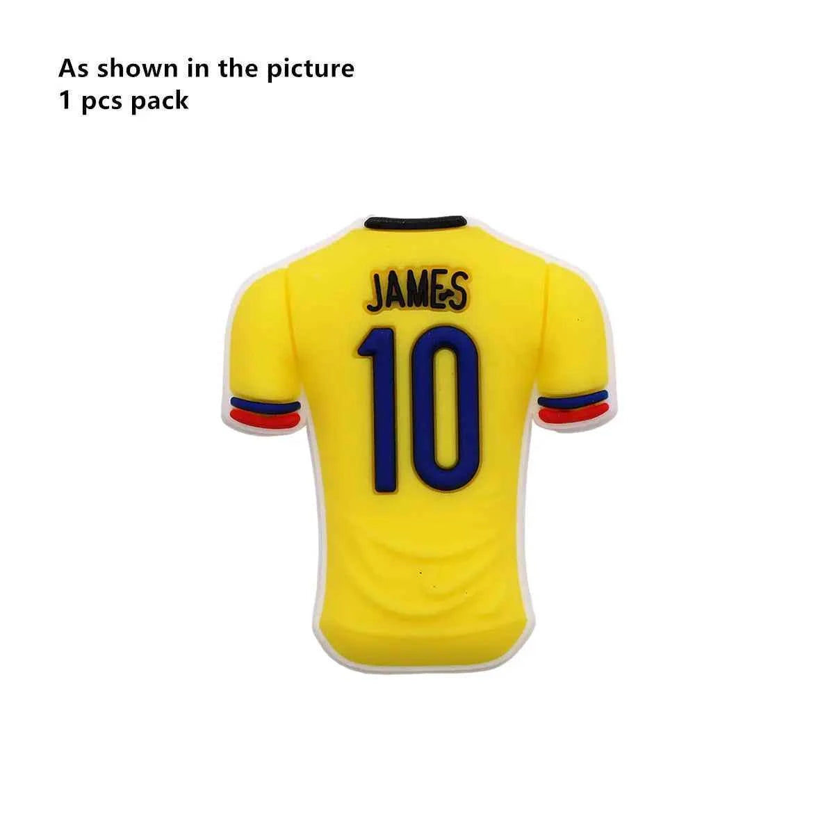 1 Pcs Original Soccer Jersey PVC Shoe Charms Designer Sandals Upper Decorations Accessories Football Clothes Shapes Clogs Buckle