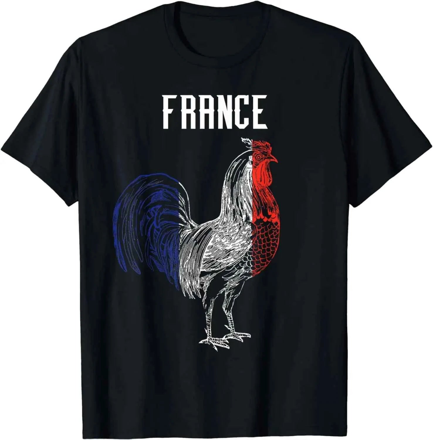 National France Flag Cock French Football Soccer Team T-Shirt Casual Cotton Daily Four Seasons Tees Oversized T Shirt