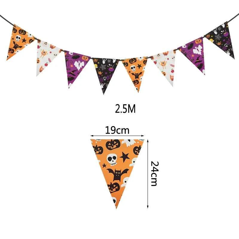 2023 Year Happy Halloween Banner Garland for Halloween Home hanging ornament Decorations Kids Child Favors Creative gift