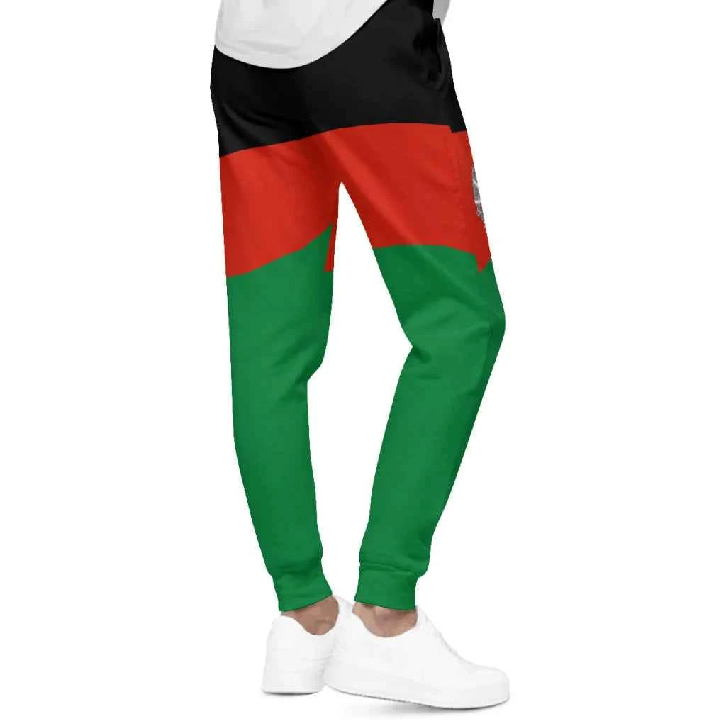 Mens Sweatpants Afghanistan Flag Afghan Pants with Pockets Joggers Soccer Football Multifunction Sports Sweat With Drawstring