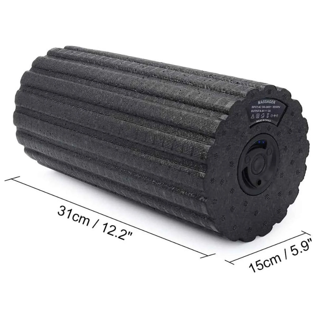 Electric 4-Speed Vibration Massage Foam Roller for Muscle Massage Relaxation Body Slimming Yoga Column Fitness Equipments