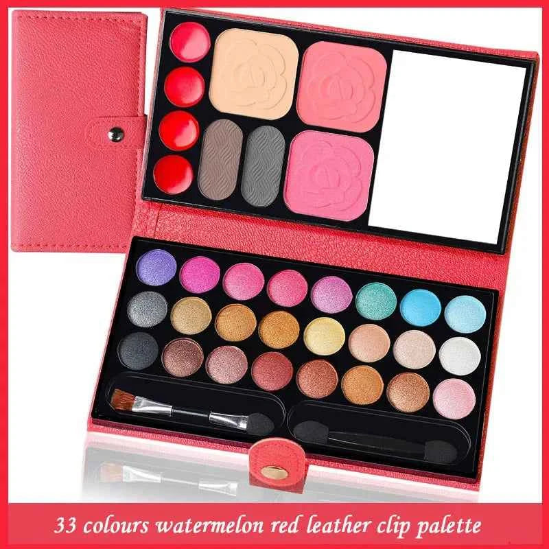 Beginner Full Makeup 33 Colors Eyeshadow Palette Set Makeup Student Children's Day Stage Makeup Cosmetics Palette Blush Powder