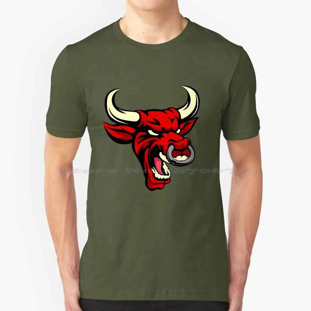Red-Bull 100% Pure Cotton Hoodie Tshirt Fierce Bull Trendy Modern Red Color Red Colour Bull Strong Strength Ferocious Vector