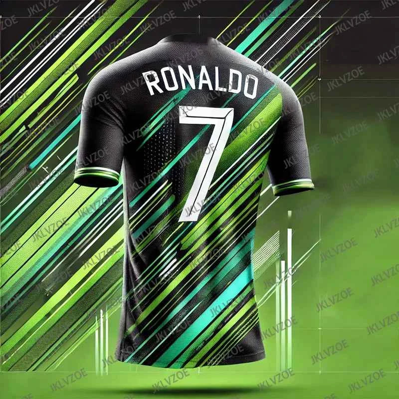 New Arrival Special Edition Ronaldos 7 Football Jersey Oversize Sports Short Sleeve Training Uniform Soccer Jersey For Kid/Adult