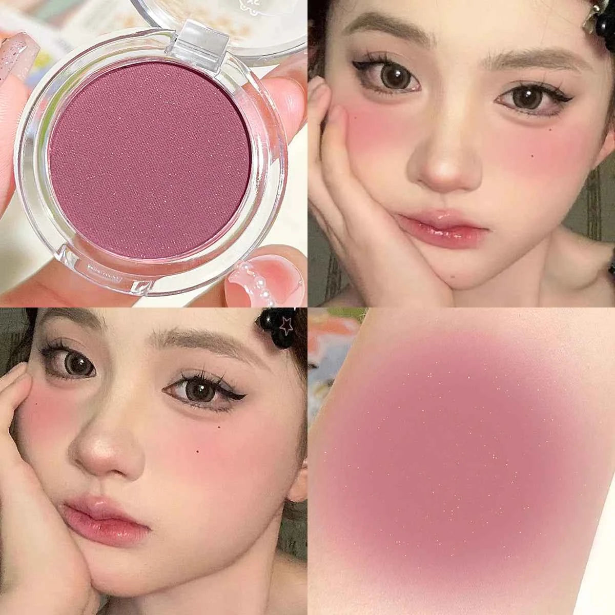 HISYI monochrome blush whitening matte cosmetics vitality girl nude makeup natural smudge monochrome blush plate