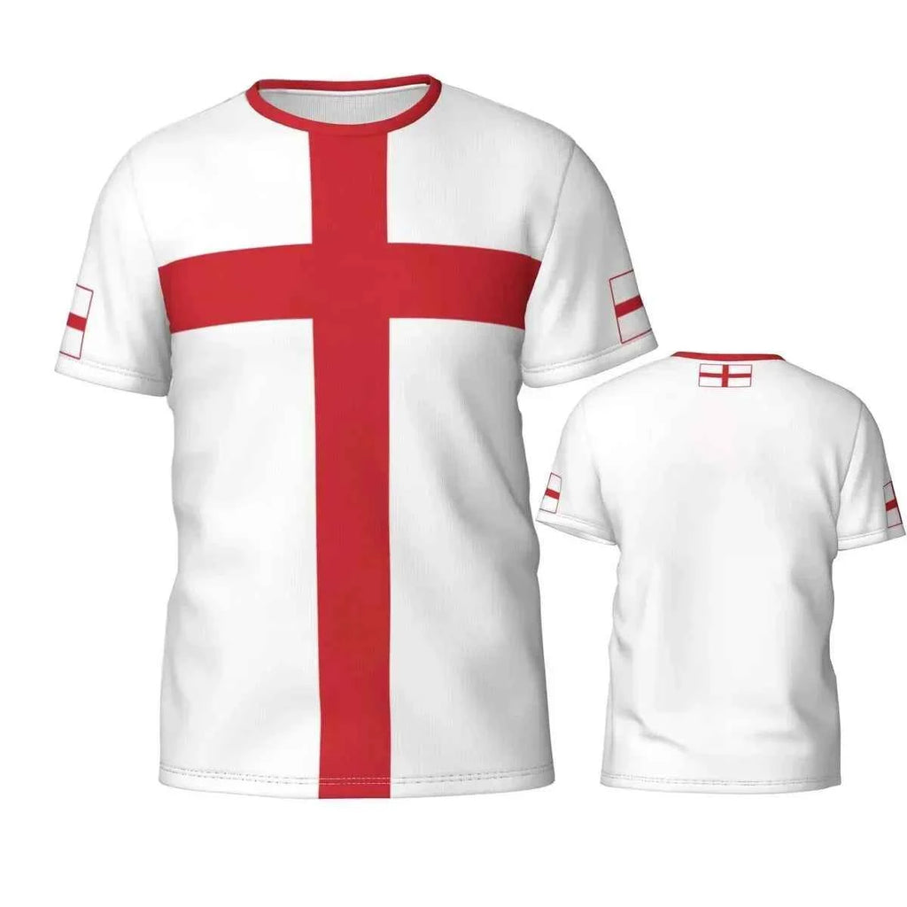 England Flag Badge 3D T-shirt for men's and women's T-shirt team clothing Football fans gift