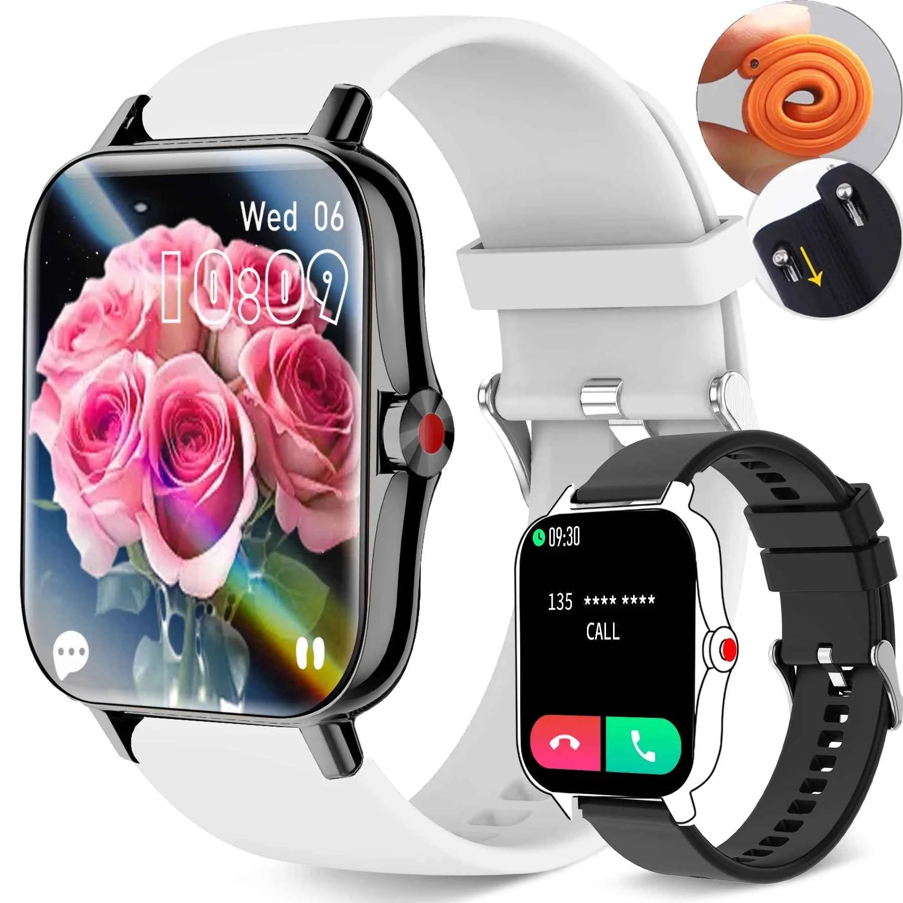 1.69" Touchscreen Smartwatch | Wireless Calls Watch, Fitness Tracker for iPhone/Android, Sports Watch, Great Gift for Family