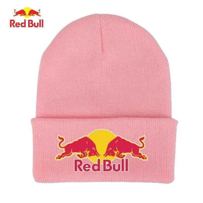 Red Bull Knitted Hat Soft and Warm for Men and Women Autumn and Winter Warm Casual Hat Crochet Embroidered Hat