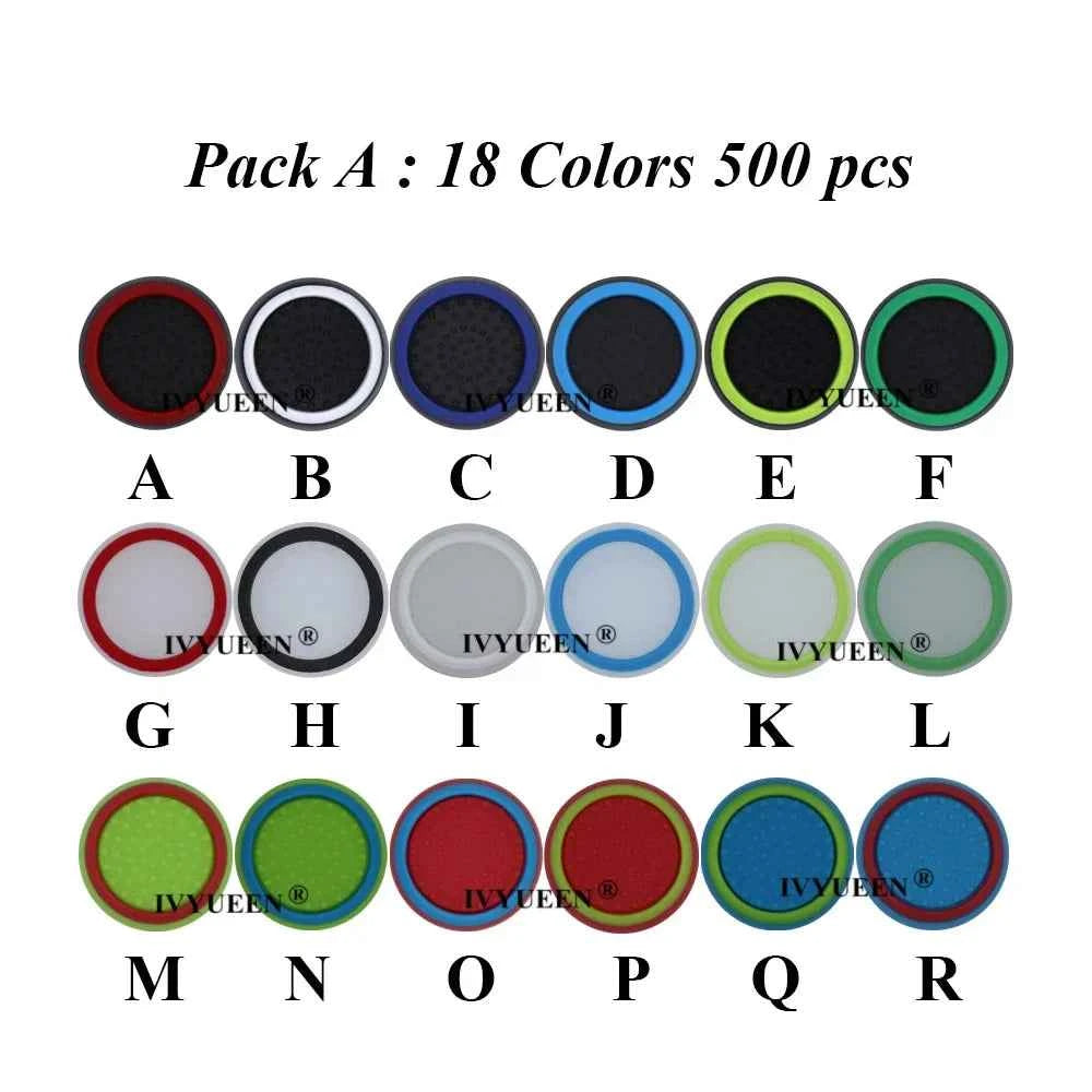 IVYUEEN 500 Pcs Analog Thumb Stick Grips for Playstation 5 4 PS5 PS4 PS3 Controller Caps for Nintendo Switch Pro for XBox One