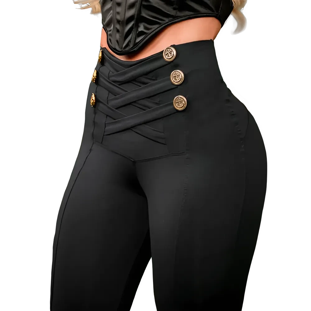 Pantalon Femme Taille Haute Élégant