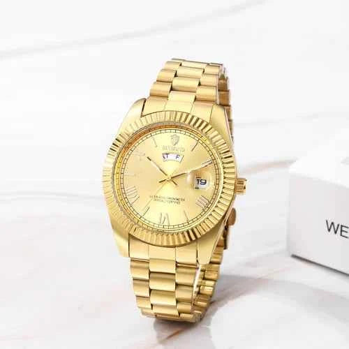 Montre Homme Étanche en Acier Inoxydable Avec Date