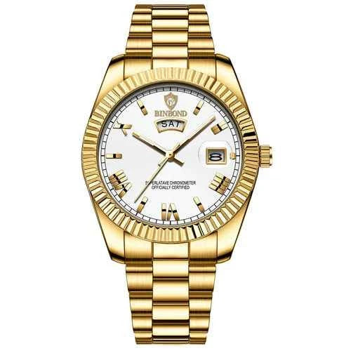 Montre Homme Étanche en Acier Inoxydable Avec Date