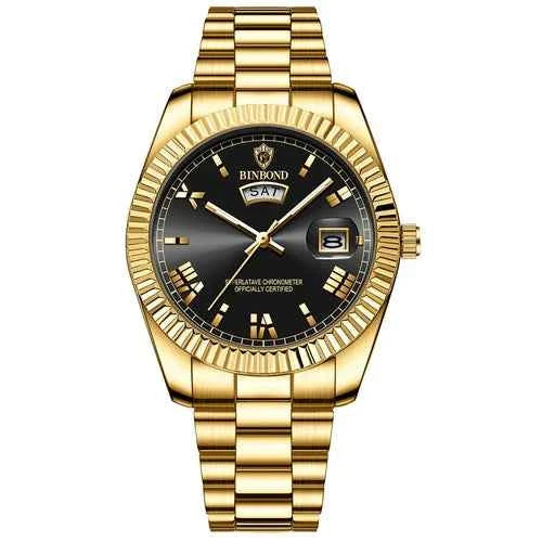 Montre Homme Étanche en Acier Inoxydable Avec Date