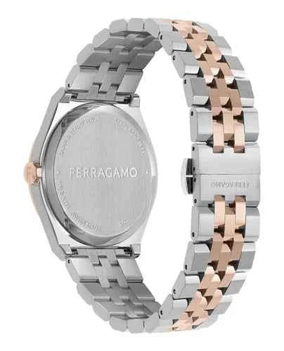 Montre homme Ferragamo 40mm bracelet bicouleur