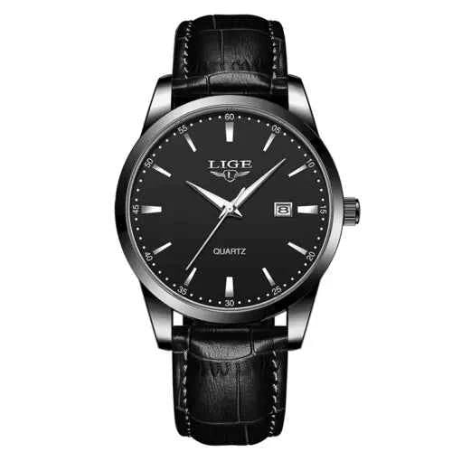 Montre Homme Luxe Étanche Cuir Quartz Lumineuse