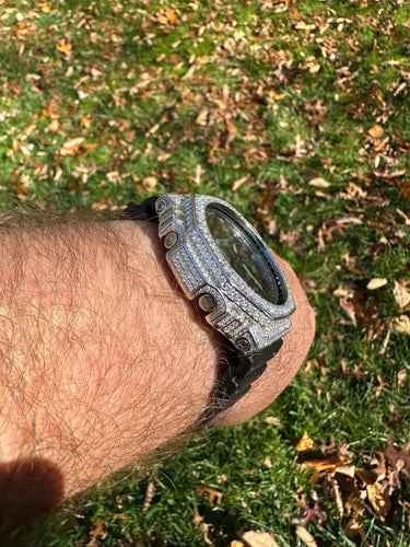 Montre Hip Hop Moissanite 925 Argent G Shock