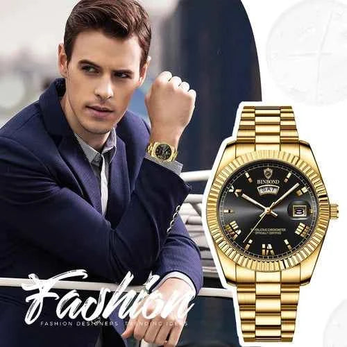 Montre Homme Étanche en Acier Inoxydable Avec Date