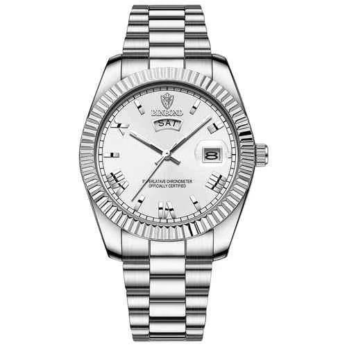 Montre Homme Étanche en Acier Inoxydable Avec Date