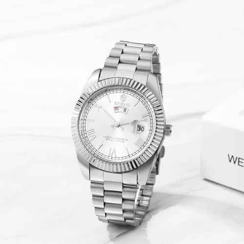 Montre Homme Étanche en Acier Inoxydable Avec Date