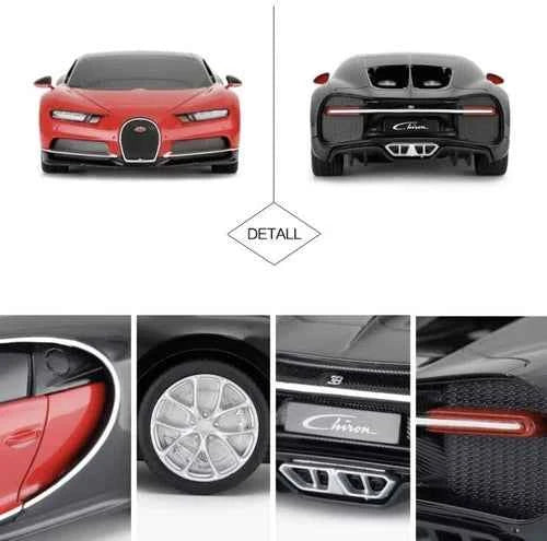 RASTAR Bugatti Toy Car 1/24 Scale Bugatti Chiron RC Model Car Red