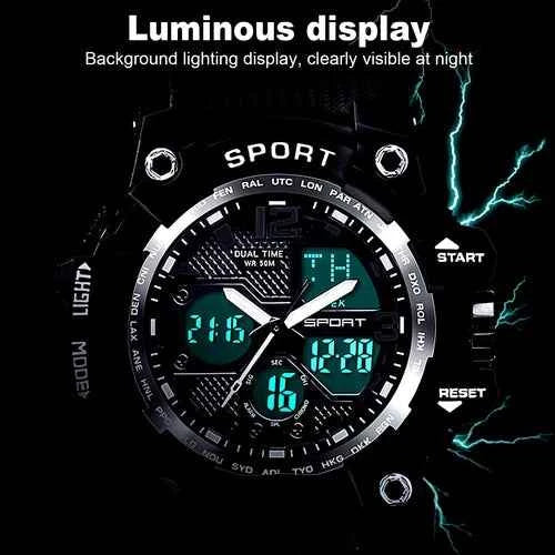 Montre Sportive Homme Lumineuse Étanche