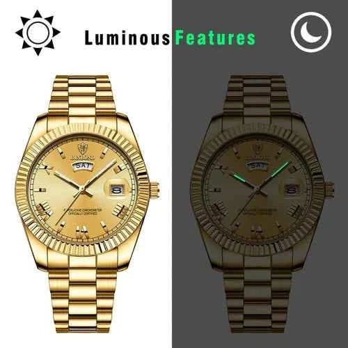 Montre Homme Étanche en Acier Inoxydable Avec Date